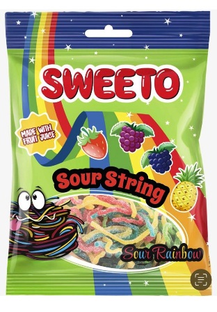 Sweeto 80gx12 Sour Strings RAINBOW