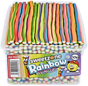 10p Tubs Pencils Rainbow