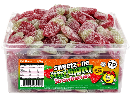 7p Tubs Giant Strawberries Fizzy