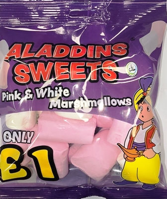 Aladdin's £1 PINK & WHITE MALLOWS x12