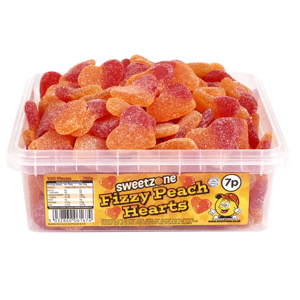 7p Tubs Peach Hearts