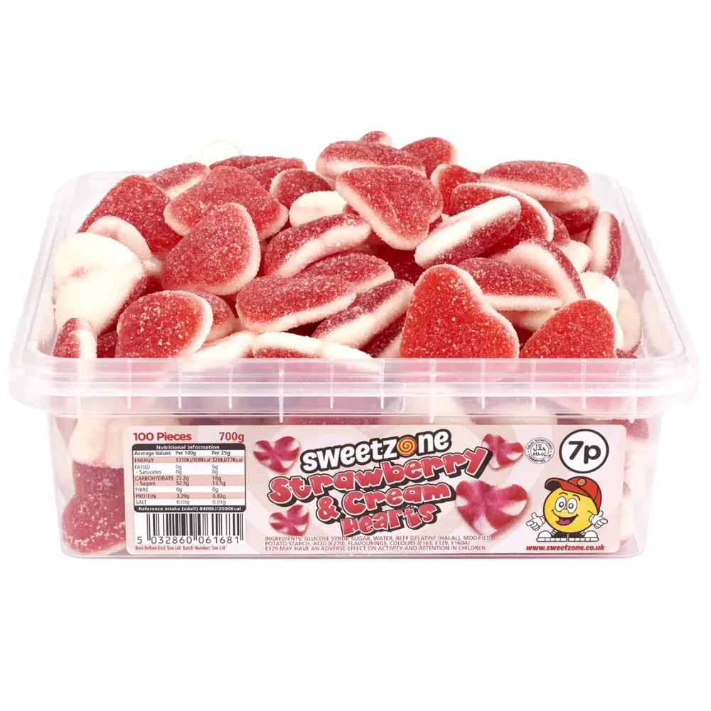7p Tubs Strawberry & Cream Hearts