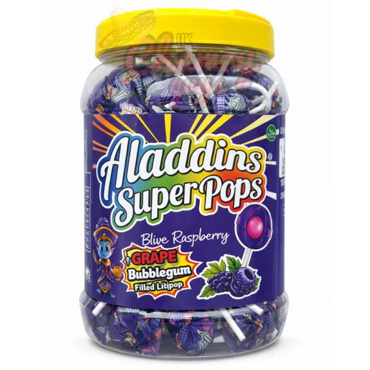 Aladdin's 20p Lollipops Grapes x60