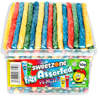 10p Tubs Pencils Fizzy Assorted