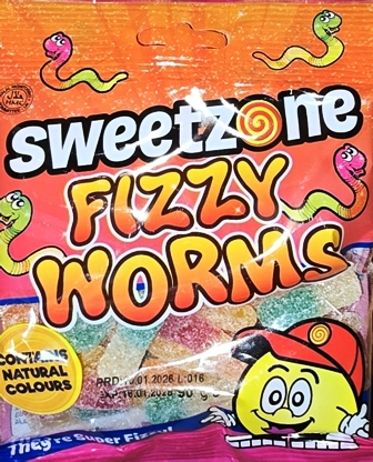 Sweetzone 90gx12 Fizzy Worms