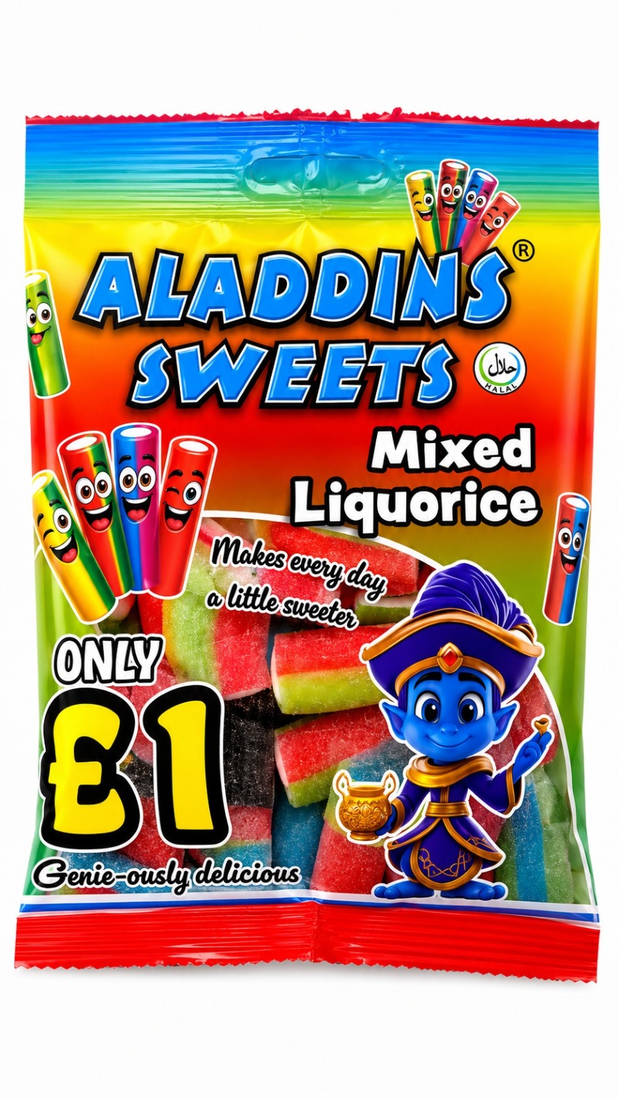 Aladdin's £1 Mixed Liquorice ×12 (Jelly Mixed Bites)