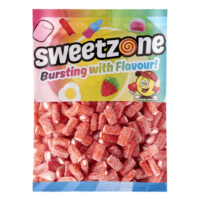 Sweetzone 1kg Fizzy Mini Strawberry Pencils